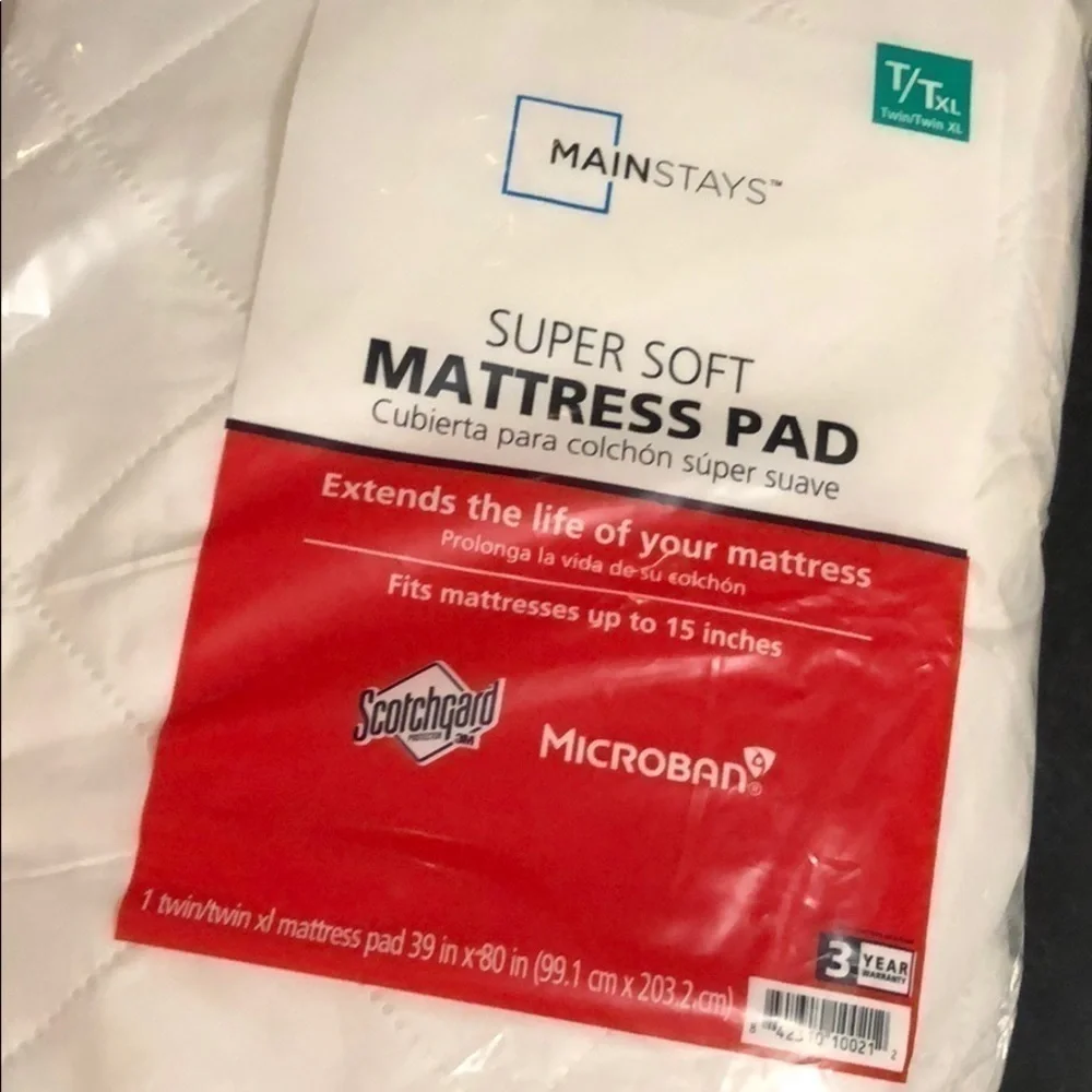 Super soft mattress pad twin/twin XL white CA4